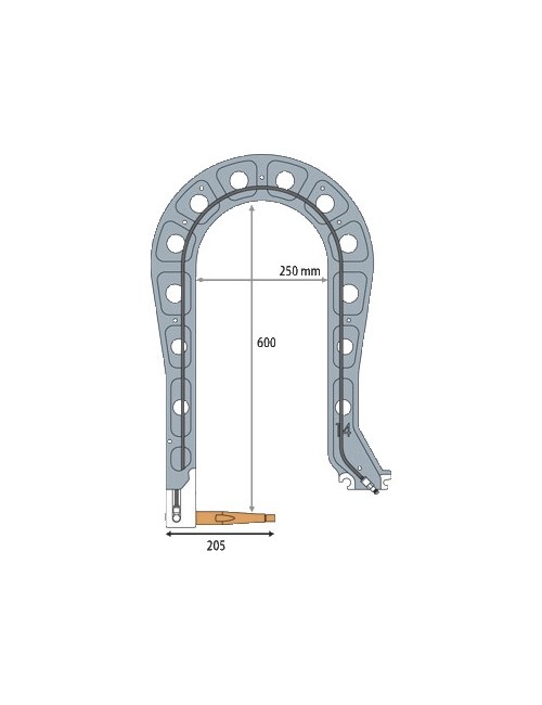 C14 Arm Insulated + Wall Bracket